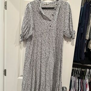 Heart/Leopard Print Maxi Dress